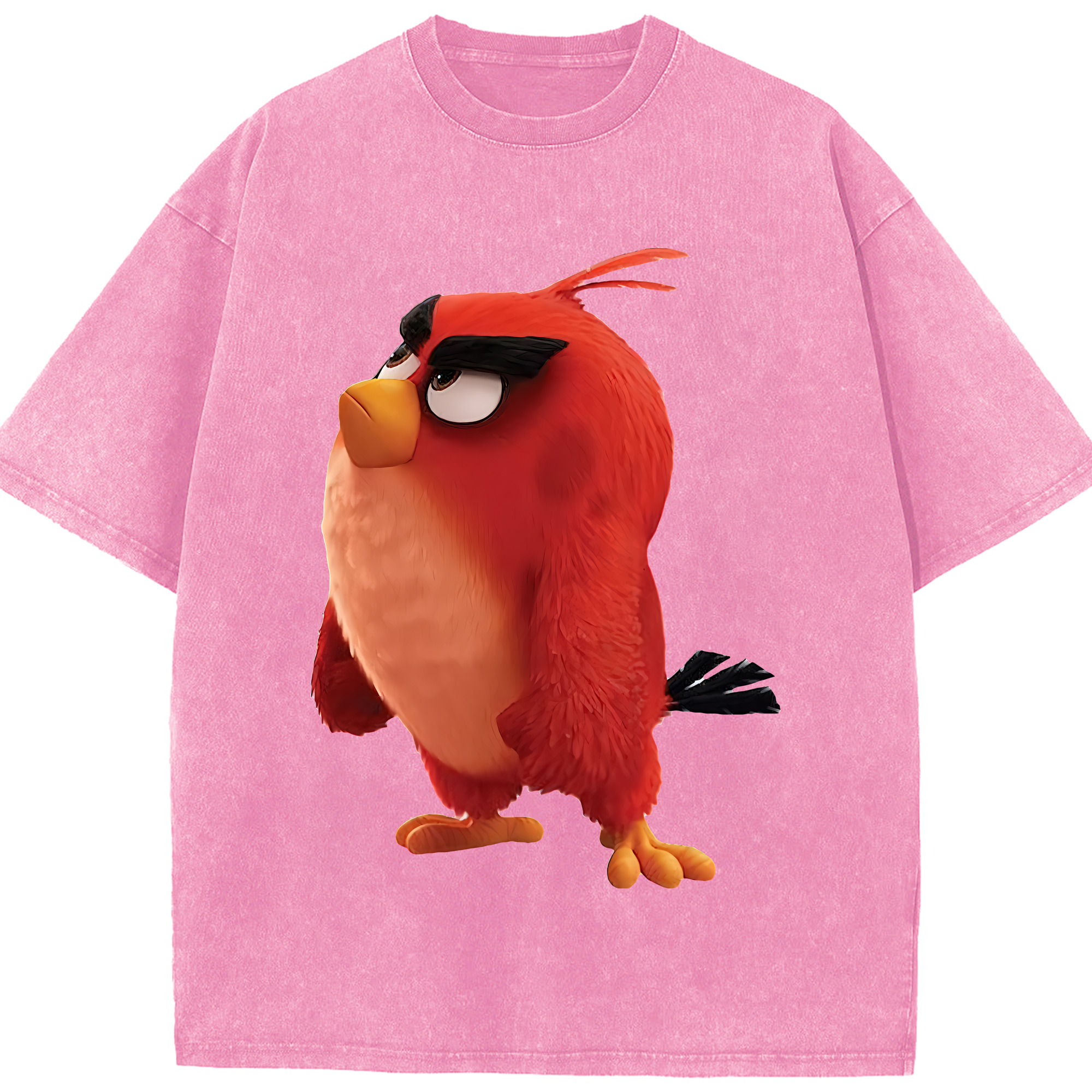 （画像用） Angry Birds アングリーバード 綿100% ヴィンテージ風 半袖Tシャツ（フロントプリント）